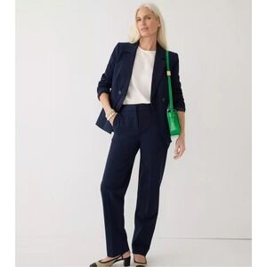 J. Crew Size 6 Kate Straight Leg Pant Chino Navy‎ Pockets High Rise Womens NWT